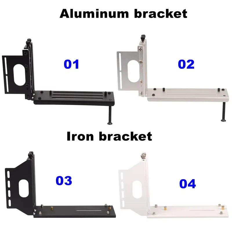 Riser PCI-E 4.0 3.0 X16 Vertical Gpu Cable Graphics Video Card Iron Aluminum 2 Slots Holder Bracket White Silver Black
Riser PCI-E 4.0 3.0 X16 Vertical Gpu Cable Graphics Video Card Iron Aluminum 2 Slots Holder Bracket White Silver Black