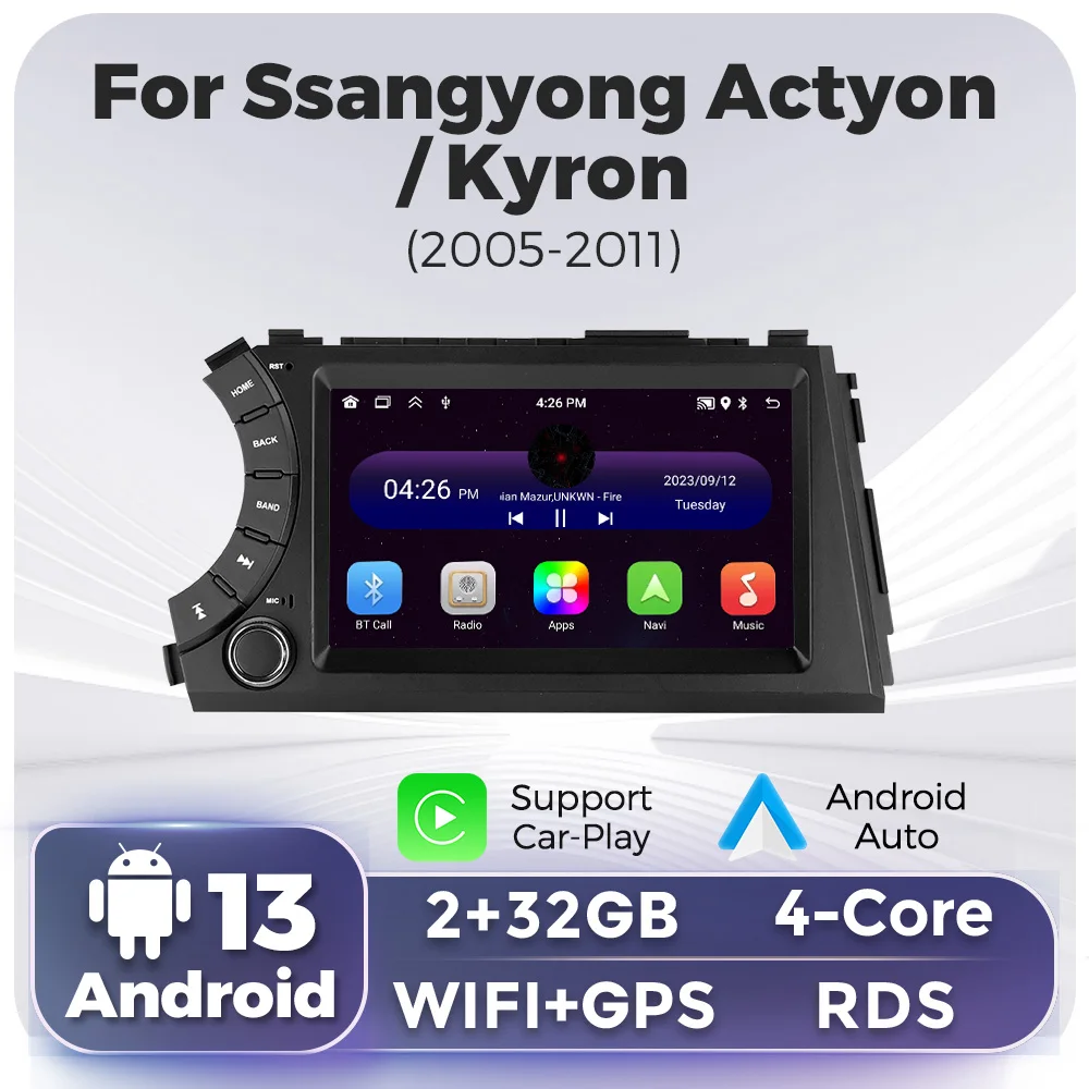 Original Style 2 Din Car Radio Android 13 7" Touch Screen Multimedia Player For Ssangyong Actyon Kyron 2005 - 2011 Carplay AUTO
Original Style 2 Din Car Radio Android 13 7" Touch Screen Multimedia Player For Ssangyong Actyon Kyron 2005 - 2011 Carplay AUTO