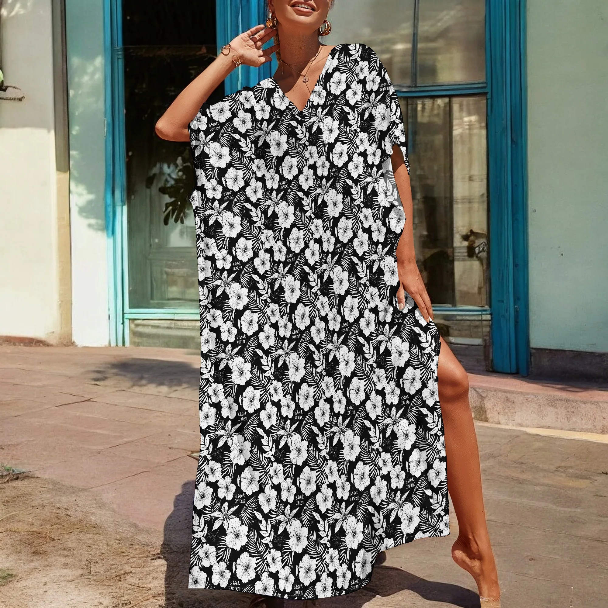 Afrocentric Plus Size Dress Floral Print V-Neck Loose Fit 3XL Casual or Summer Wear
Afrocentric Plus Size Dress Floral Print V-Neck Loose Fit 3XL Casual or Summer Wear