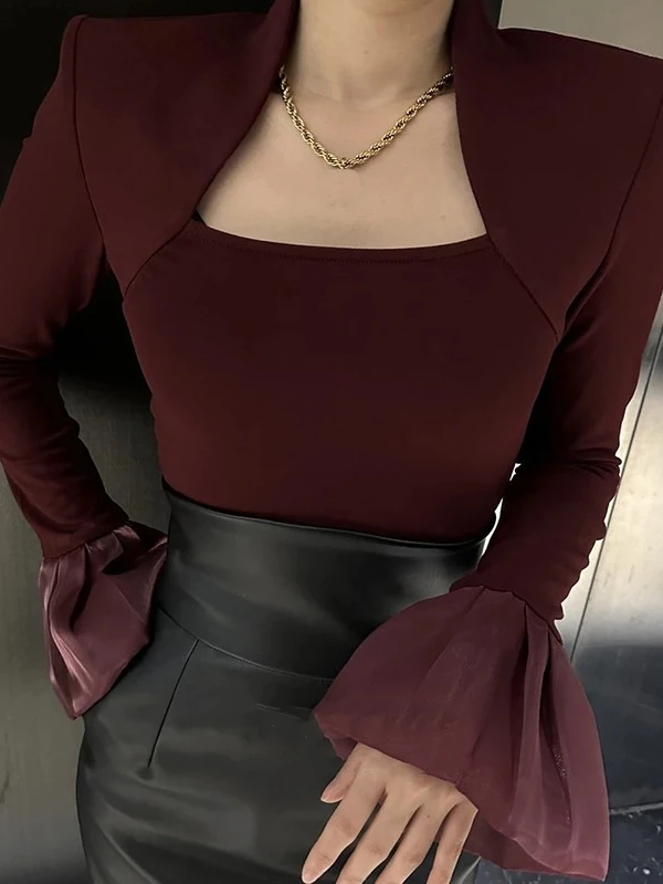 Новая женская приталенная футболка с длинным рукавом и воротником-стойкой, дышащая и комфортная, для весны
Новая женская приталенная футболка с длинным рукавом и воротником-стойкой, дышащая и комфортная, для весны