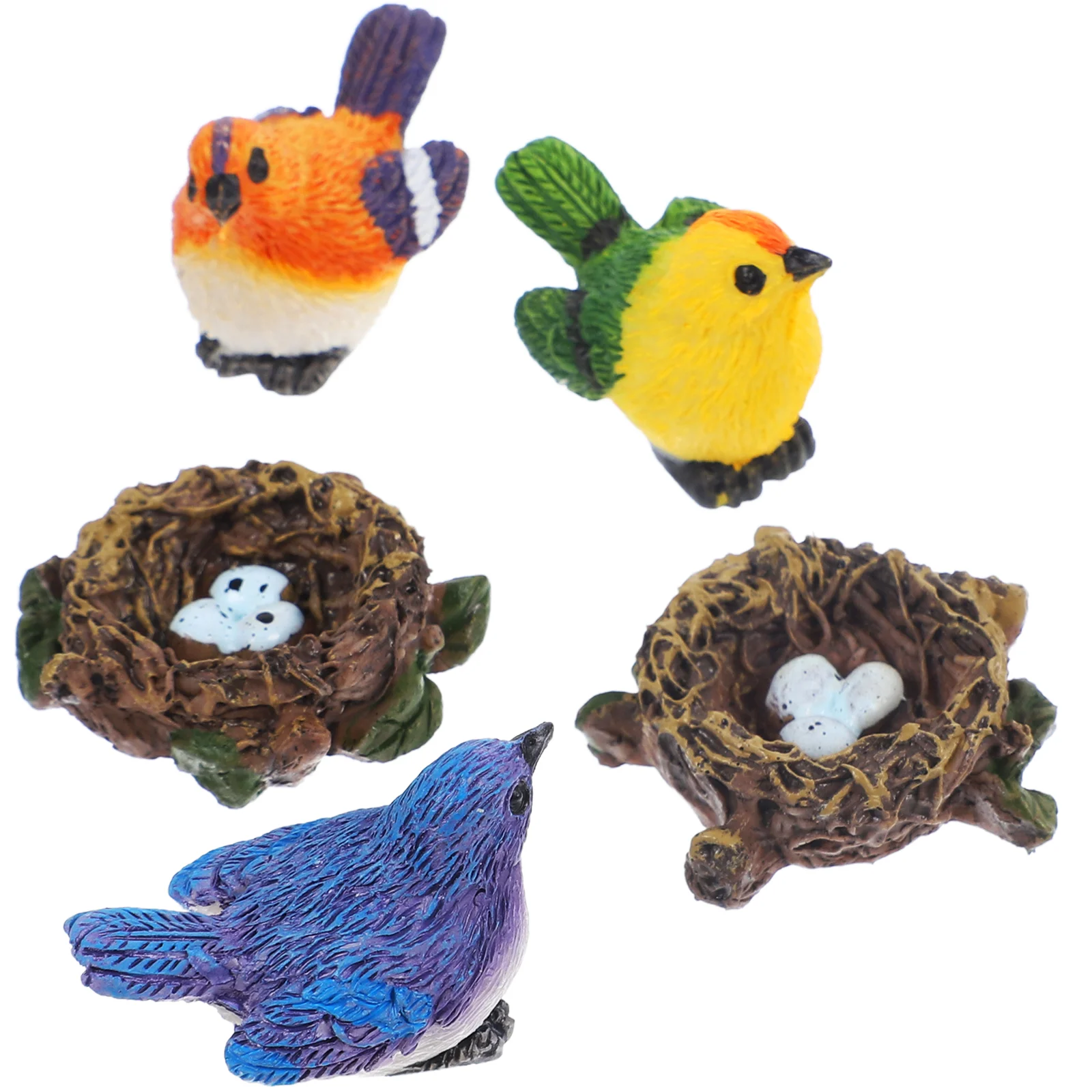 1 Set Mini Artificial Nest Decor 3 Small 2 Tiny Bird Nests Resin Miniature Figures Toy for Dollhouse Gardening
1 Set Mini Artificial Nest Decor 3 Small 2 Tiny Bird Nests Resin Miniature Figures Toy for Dollhouse Gardening