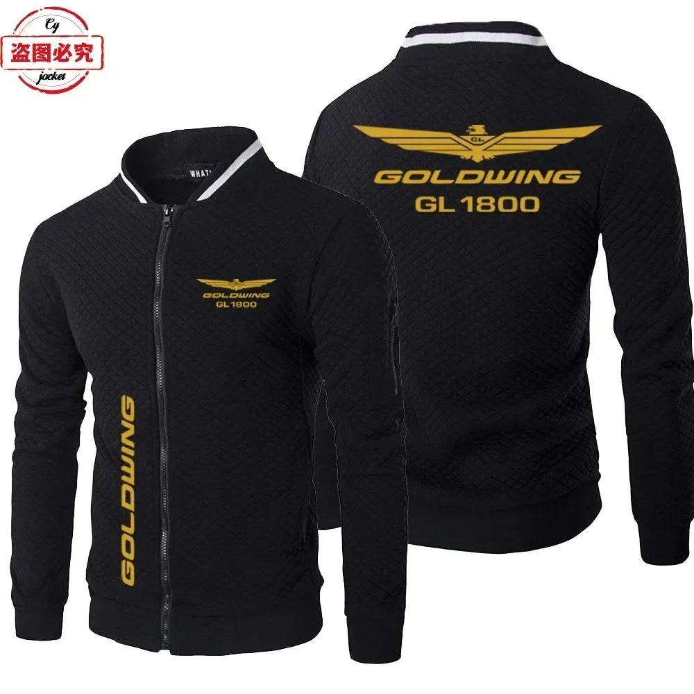 Gold Wing 1800, мотоциклетная куртка с логотипом, мужская куртка с длинными рукавами и воротником-стойкой на молнии, велосипедный комплект, командная рабочая одежда 
Gold Wing 1800, мотоциклетная куртка с логотипом, мужская куртка с длинными рукавами и воротником-стойкой на молнии, велосипедный комплект, командная рабочая одежда