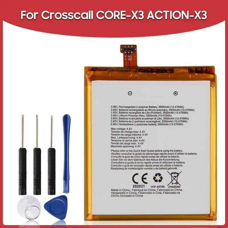 2024 Replacement Phone Battery For Crosscall CORE-X3 ACTION-X3 Cell Phone For CROSSCALL TREKKER X3 Rechargable Batteries 3500mAh
2024 Replacement Phone Battery For Crosscall CORE-X3 ACTION-X3 Cell Phone For CROSSCALL TREKKER X3 Rechargable Batteries 3500mAh