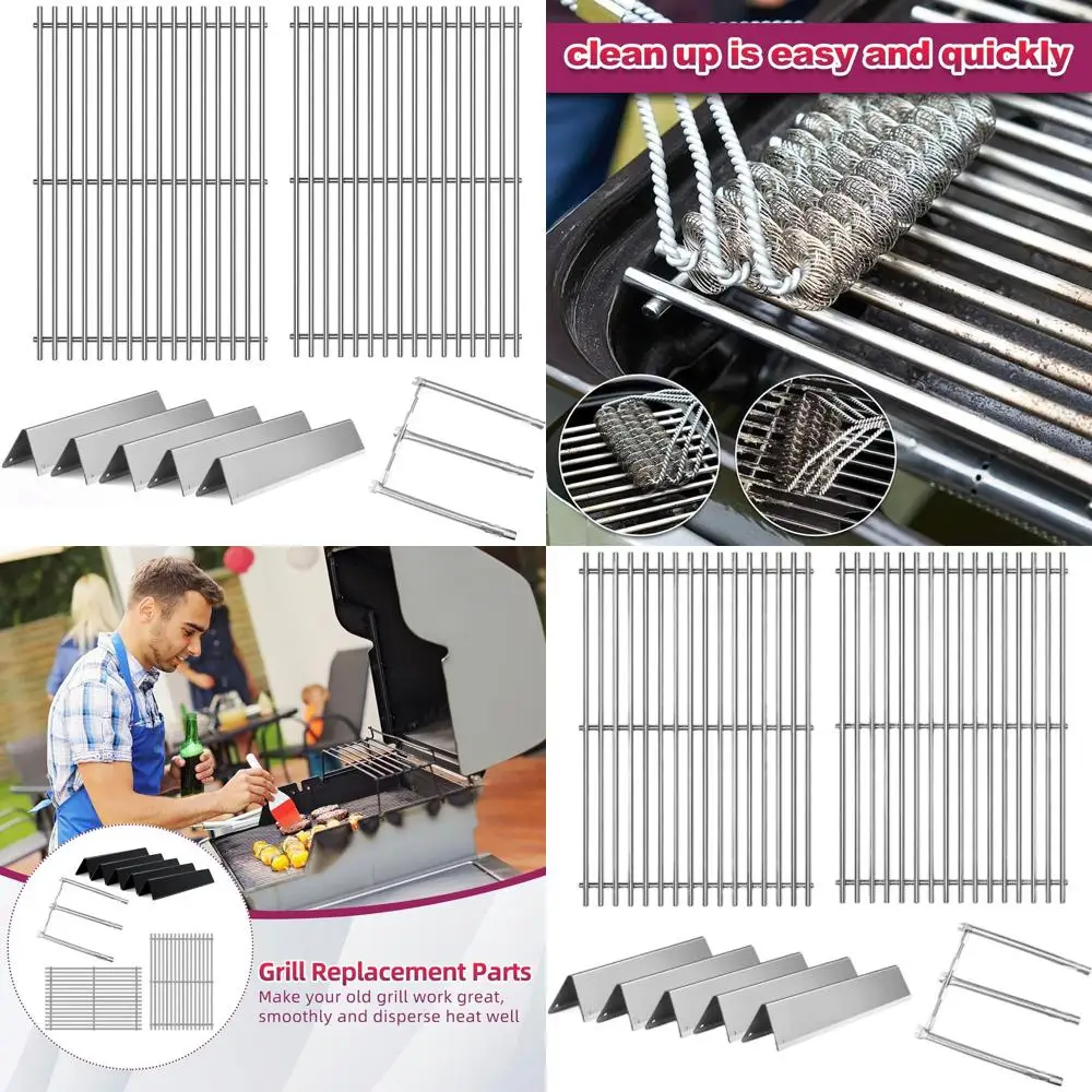 15.3 7636 Lava Rock Burner with 69787 Grill Grates for Spirit II and Weber 300 Series Replacement
15.3 7636 Lava Rock Burner with 69787 Grill Grates for Spirit II and Weber 300 Series Replacement