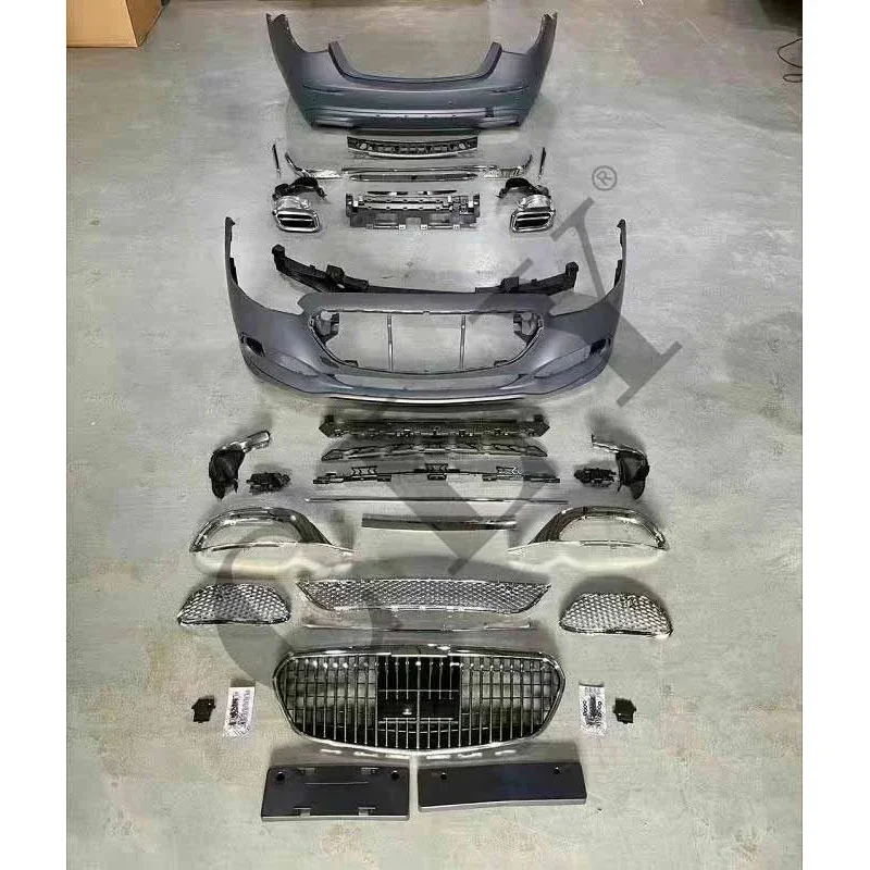 Комплект кузова премиум-класса для класса W223 S 2022. — передние и задние бамперы, решетки, насадки диффузора в комплекте.
Комплект кузова премиум-класса для класса W223 S 2022. — передние и задние бамперы, решетки, насадки диффузора в комплекте.