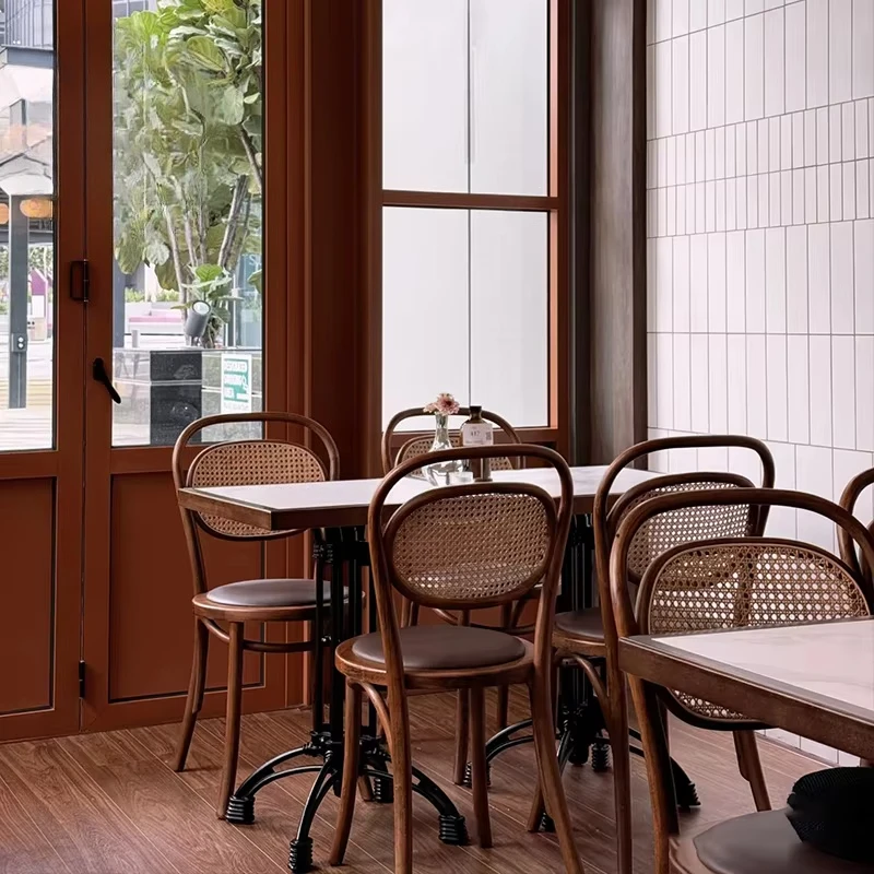 !@Solid Wood Vintage Rattan Stackable Restaurant Furniture Dining Chair French Backrest Bar Cafe Western Restaurant Set
!@Solid Wood Vintage Rattan Stackable Restaurant Furniture Dining Chair French Backrest Bar Cafe Western Restaurant Set