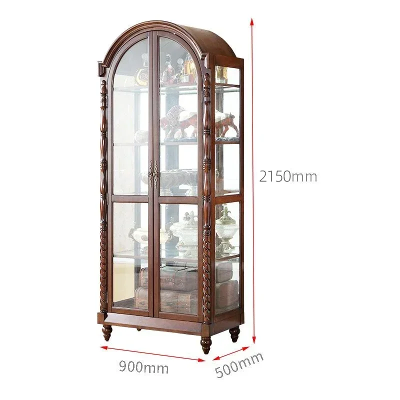 ~Solid Wood Wine Cooler European-Style Simple Retro Arched Home Living Room Glass Cabinet Living Room Cabinets Sideboard
~Solid Wood Wine Cooler European-Style Simple Retro Arched Home Living Room Glass Cabinet Living Room Cabinets Sideboard