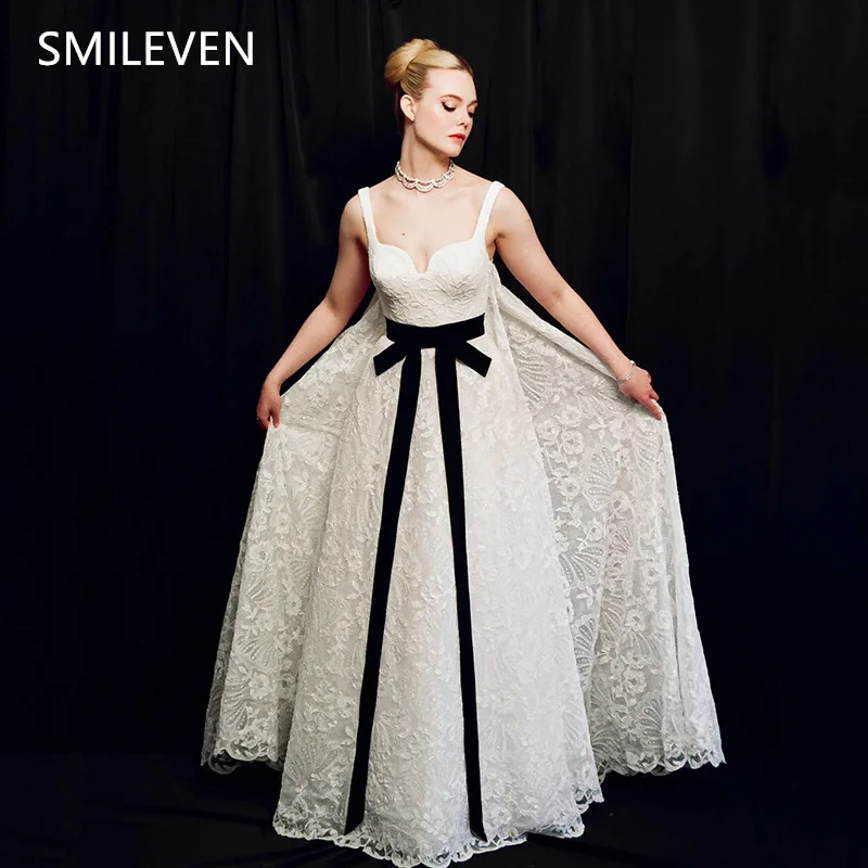 Smileven Lace Applique A-line Elegant Evening Dress Spaghetti Strap Sleeveless Prom Gowns Cocktail Party Dress Customized 2025
Smileven Lace Applique A-line Elegant Evening Dress Spaghetti Strap Sleeveless Prom Gowns Cocktail Party Dress Customized 2025