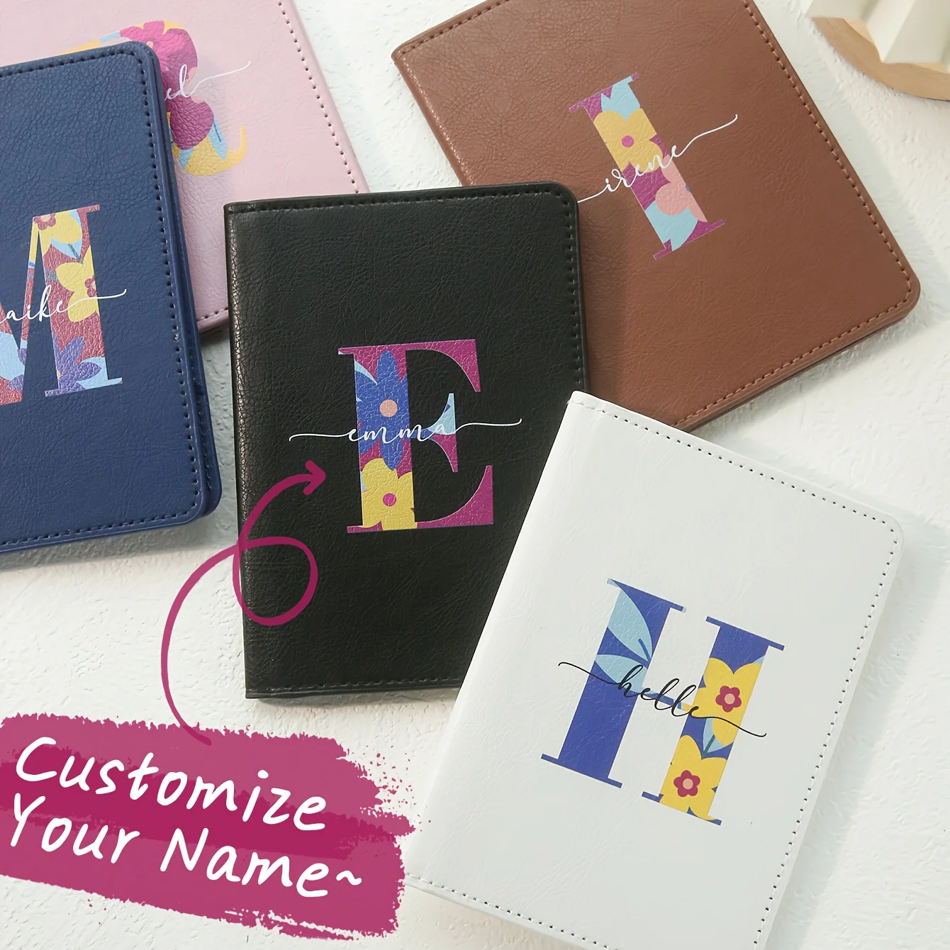 1PC Personalized Name Passport Cover with Tropical Prints Customized Passport Holder Texture Vegan Leather Document Card Holder
1PC Personalized Name Passport Cover with Tropical Prints Customized Passport Holder Texture Vegan Leather Document Card Holder