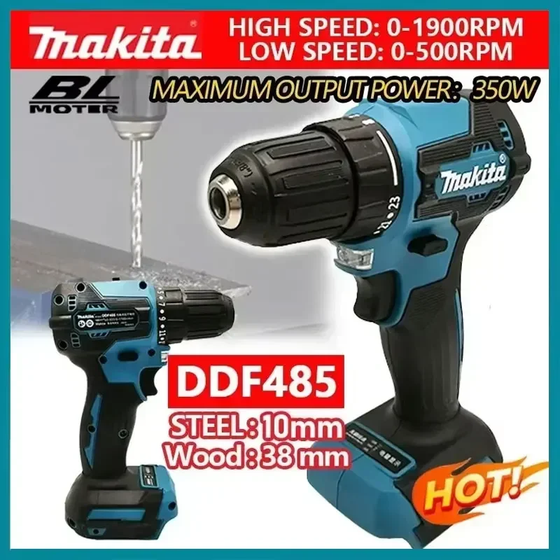Аккумуляторная ударная бесщеточная дрель-шуруповерт Makita DDF485 18В, 10 мм, LXT, компактная, многофункциональная
Аккумуляторная ударная бесщеточная дрель-шуруповерт Makita DDF485 18В, 10 мм, LXT, компактная, многофункциональная