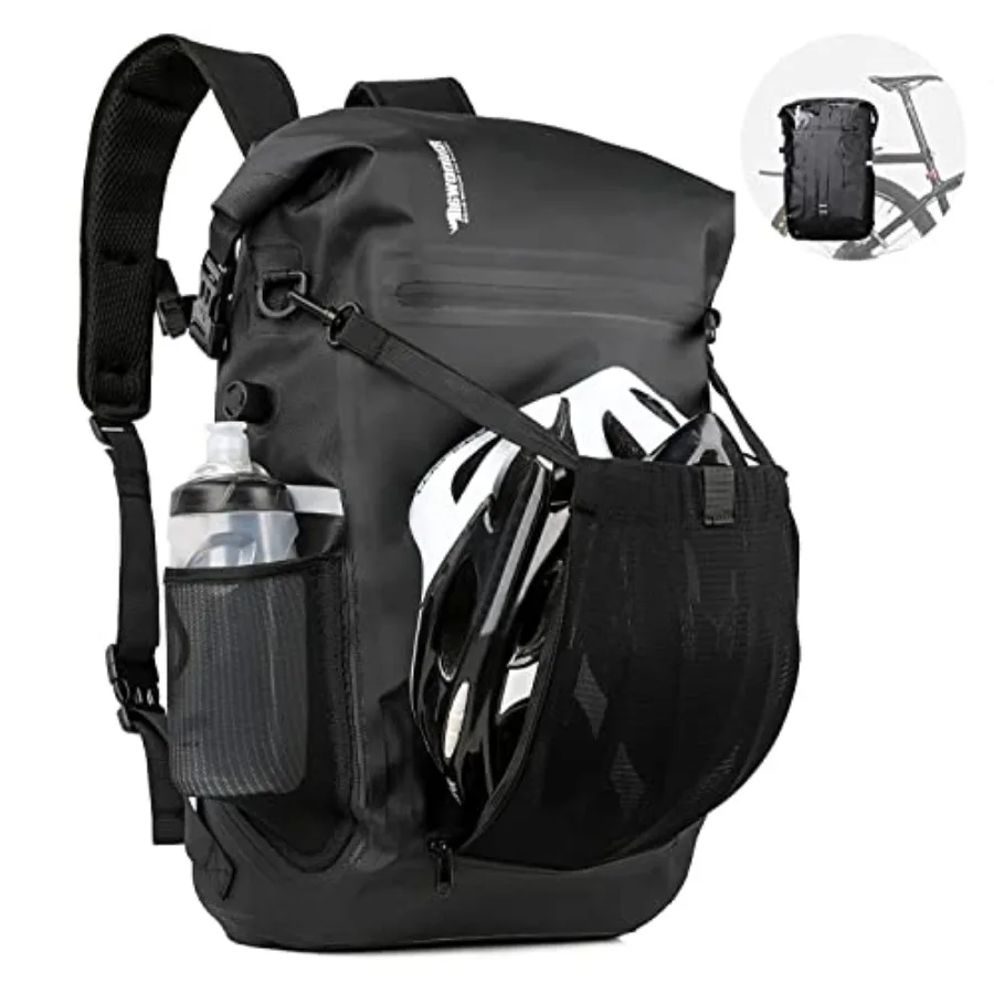 Bike Pannier Bag for cycling and traveling, waterproof 22L rear rack trunk bag, durable polyester material, black color, reflec
Bike Pannier Bag for cycling and traveling, waterproof 22L rear rack trunk bag, durable polyester material, black color, reflec