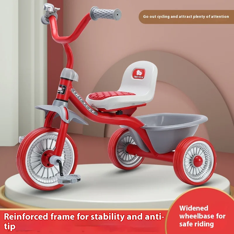 Simple Children's Three-Wheeled Bicycle1-6Children's Pedal Bike with Side Stand Anti-Tip for Boys and Girls
Simple Children's Three-Wheeled Bicycle1-6Children's Pedal Bike with Side Stand Anti-Tip for Boys and Girls