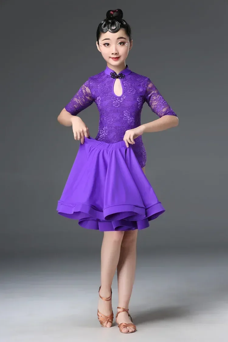 Children Latin Dance Dress Purple Lace Dress Dance Costume Girls Dance Dress Professional Competition Kids Dresses For Girls
Children Latin Dance Dress Purple Lace Dress Dance Costume Girls Dance Dress Professional Competition Kids Dresses For Girls
