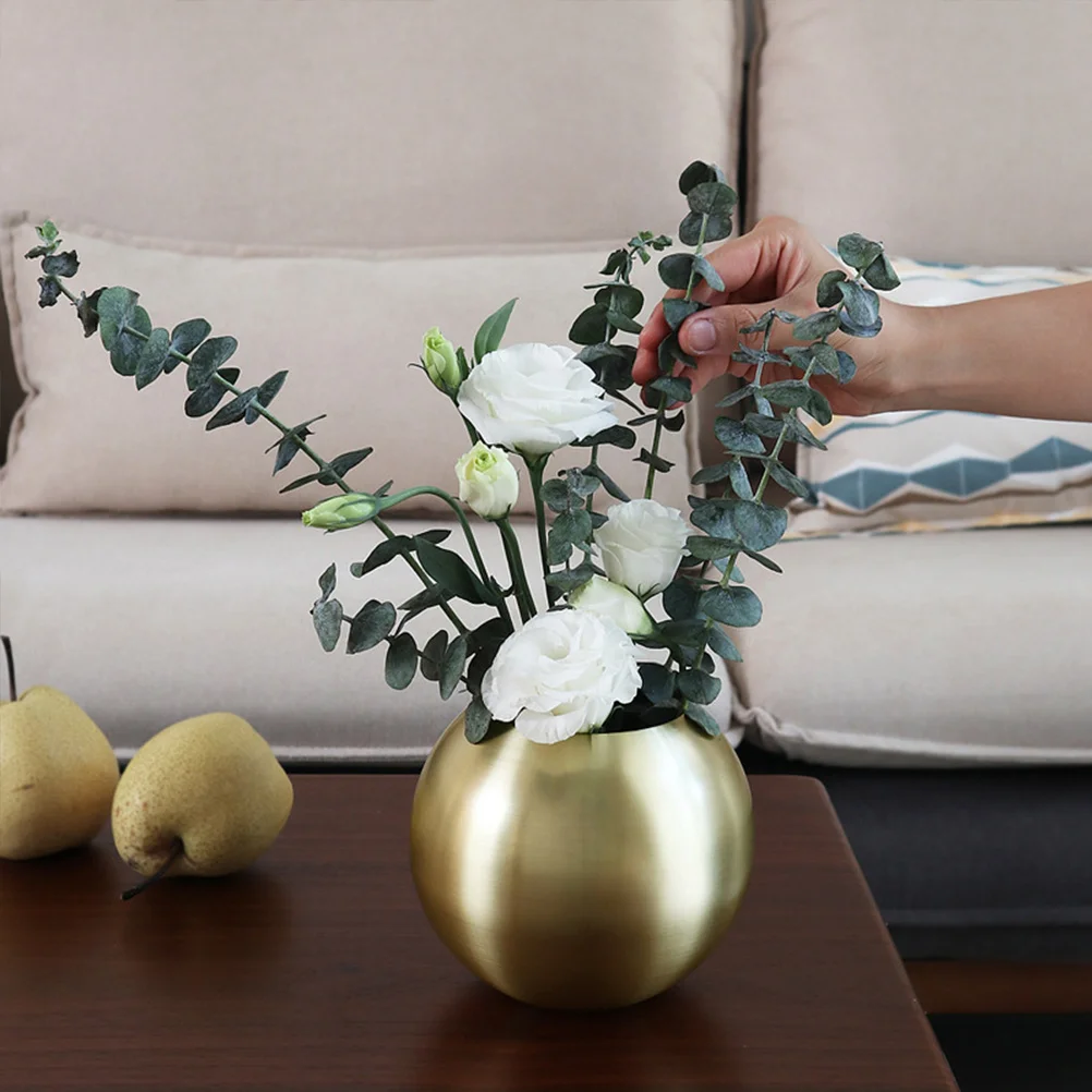 Metal Spherical Flower Vase Stainless Steel Gold Table Flower Pot For Home Decor Indoor Planter Decor Dried Flowers
Metal Spherical Flower Vase Stainless Steel Gold Table Flower Pot For Home Decor Indoor Planter Decor Dried Flowers