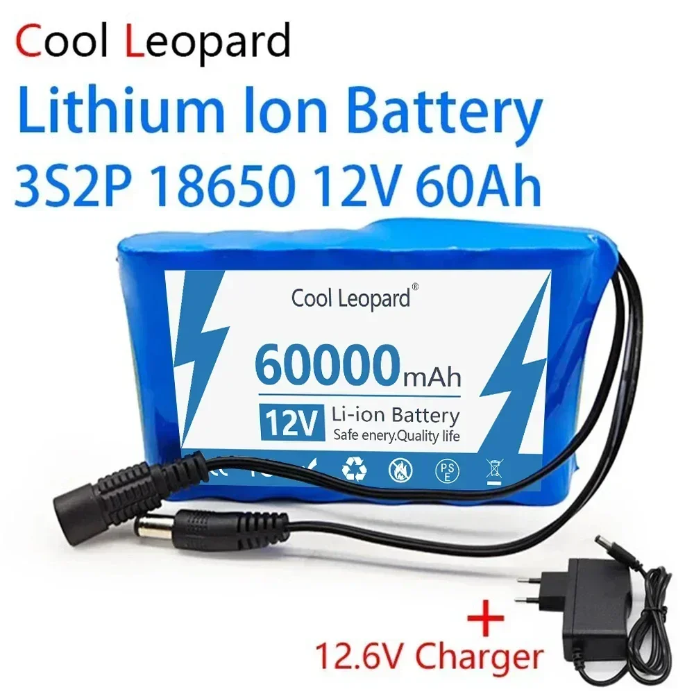 NEW Portable 3S2P 12V 60000mAh Rechargeable Li-Ion Battery with Charger for LED Lamp Light Backup Power Toy Car Outdoor Audio
NEW Portable 3S2P 12V 60000mAh Rechargeable Li-Ion Battery with Charger for LED Lamp Light Backup Power Toy Car Outdoor Audio