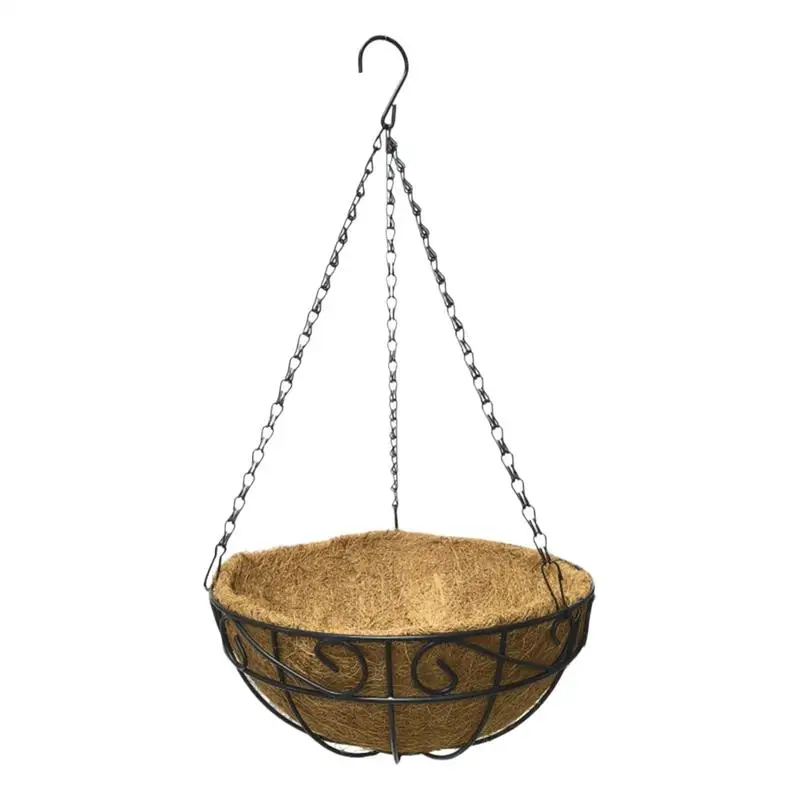 Coco Fiber Liners Hangable Plant Basket Metal Wire Flower Basket Garden Accessories Patio Decoration Round Plant Hanger For Home
Coco Fiber Liners Hangable Plant Basket Metal Wire Flower Basket Garden Accessories Patio Decoration Round Plant Hanger For Home