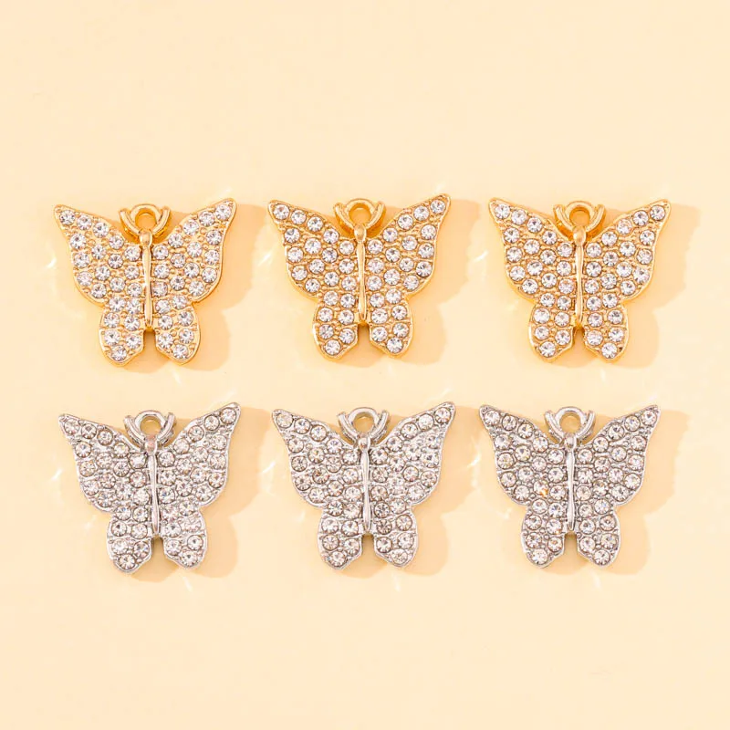 10Pcs 16*18mm New Fashion Shiny Zircon Butterfly Charm Pendant Woman Necklace Dangle For DIY Earring Jewelry Making Party Gifts
10Pcs 16*18mm New Fashion Shiny Zircon Butterfly Charm Pendant Woman Necklace Dangle For DIY Earring Jewelry Making Party Gifts