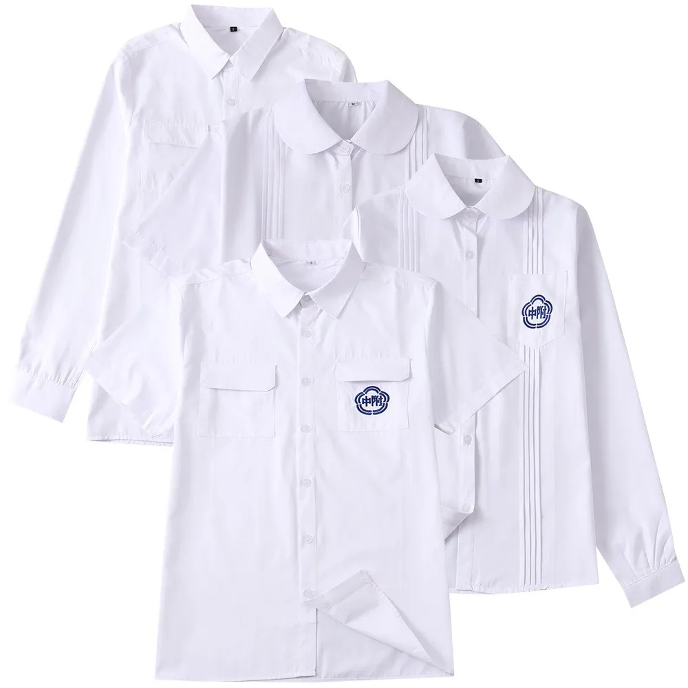 Taiwan Normal Universi Attached High School Embroidered irt orm Women's ort Sve Long Sve Spring Summer Cotton
Taiwan Normal Universi Attached High School Embroidered irt orm Women's ort Sve Long Sve Spring Summer Cotton