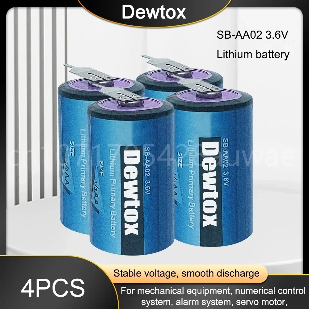 4PCS SB-AA02 3.6V LS14250 3.6V Lithium Battery for PLC Industrial Control Water Meter Dry Primary Battery Tape Welding Needle
4PCS SB-AA02 3.6V LS14250 3.6V Lithium Battery for PLC Industrial Control Water Meter Dry Primary Battery Tape Welding Needle