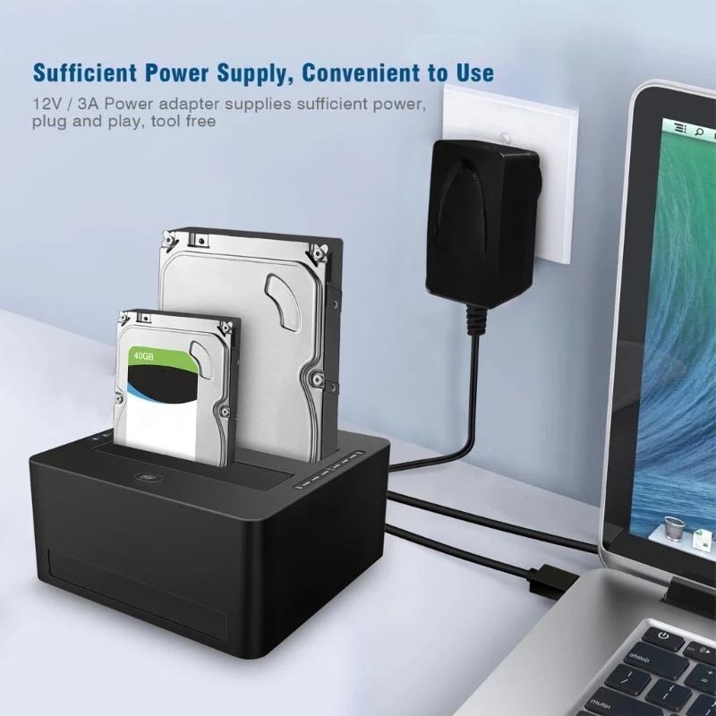 B03C Double Bay Hard Dock Station USB3.0 до SATA3.0 для 3,5 или 2,5 дюйма жестких дисков с автономным клоном Hot Swappable
B03C Double Bay Hard Dock Station USB3.0 до SATA3.0 для 3,5 или 2,5 дюйма жестких дисков с автономным клоном Hot Swappable
