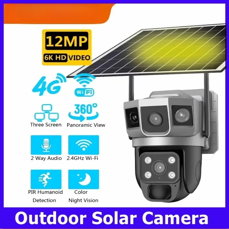 6K 12MP Solar 4G Card WiFi Smart Home Security Protection Outdoor IP Wireless Waterproof Video
6K 12MP Solar 4G Card WiFi Smart Home Security Protection Outdoor IP Wireless Waterproof Video