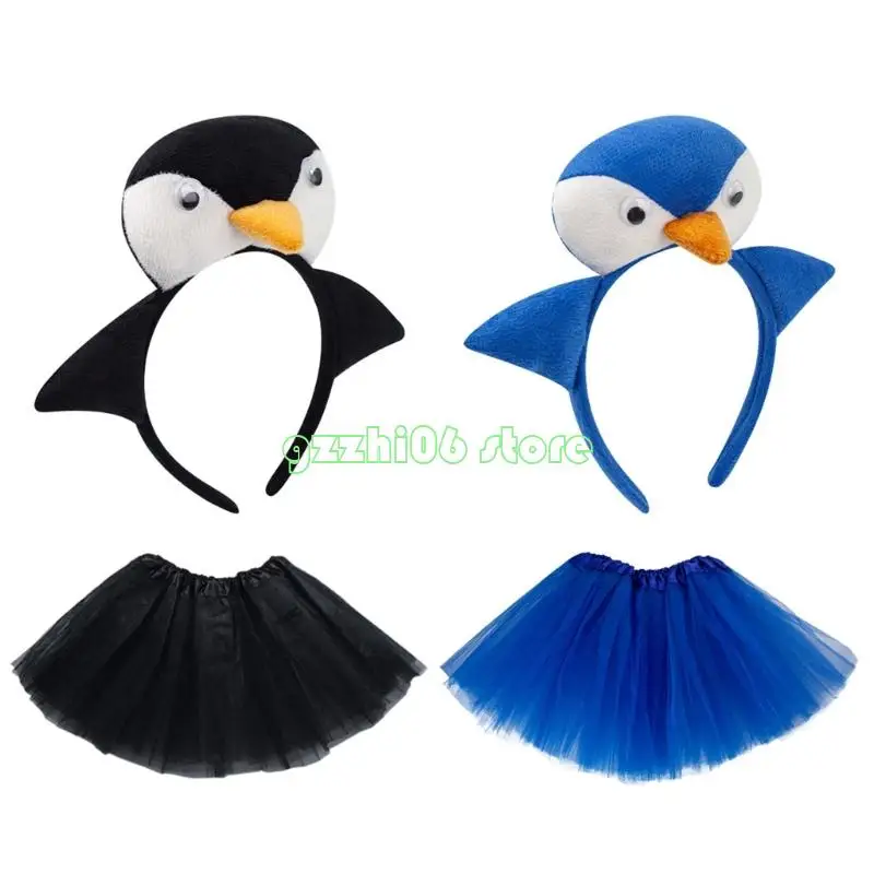 T5UF Animal Penguins Costume Accessories Set Penguins Headband Tutu Halloween Cosplay
T5UF Animal Penguins Costume Accessories Set Penguins Headband Tutu Halloween Cosplay