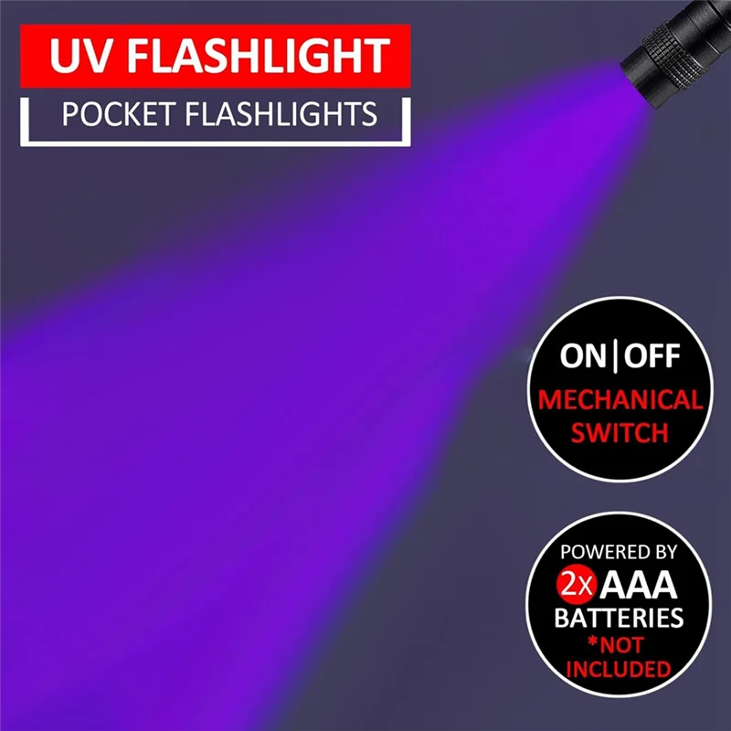 A03F-10 Pack UV Black Light Flashlight Mini 395Nm Pen Light With Clip LED Handheld Blacklight Detector For Leak Detection Pet Ur
A03F-10 Pack UV Black Light Flashlight Mini 395Nm Pen Light With Clip LED Handheld Blacklight Detector For Leak Detection Pet Ur