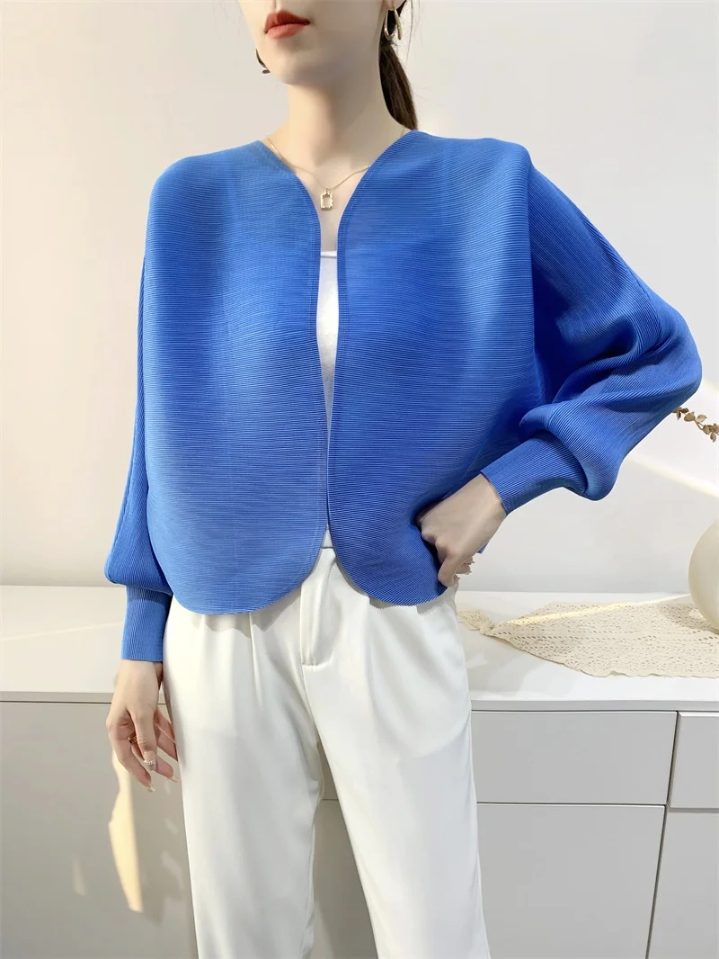 Loose Casual Women's Open Cardigan Batwing Sleeve Polyester Fiber Spring Autumn New Style Folded Coat Female Upper Apparel
Loose Casual Women's Open Cardigan Batwing Sleeve Polyester Fiber Spring Autumn New Style Folded Coat Female Upper Apparel