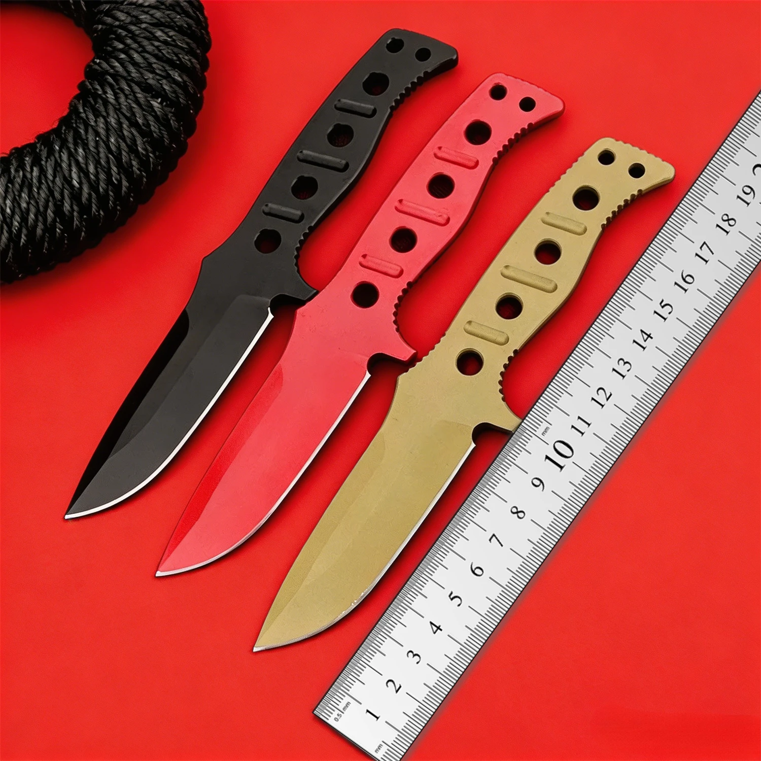 9Cr18MoV High Hardness Full Tang Fixed Blade Knife, Outdoor Hiking Camping Fishing Cutting Tool with Sheath - Model 375
9Cr18MoV High Hardness Full Tang Fixed Blade Knife, Outdoor Hiking Camping Fishing Cutting Tool with Sheath - Model 375