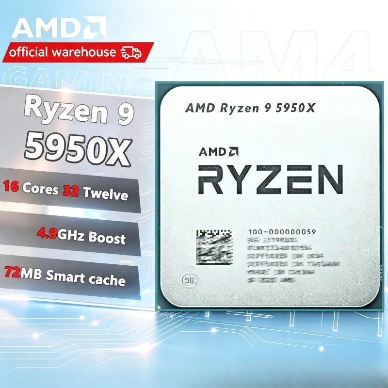 AMD Ryzen 9 5950X R9 5950X 100% Brand New and Original 16-Core 3.4 GHz Socket AM4 but without cooler 105W Socket AM4
AMD Ryzen 9 5950X R9 5950X 100% Brand New and Original 16-Core 3.4 GHz Socket AM4 but without cooler 105W Socket AM4