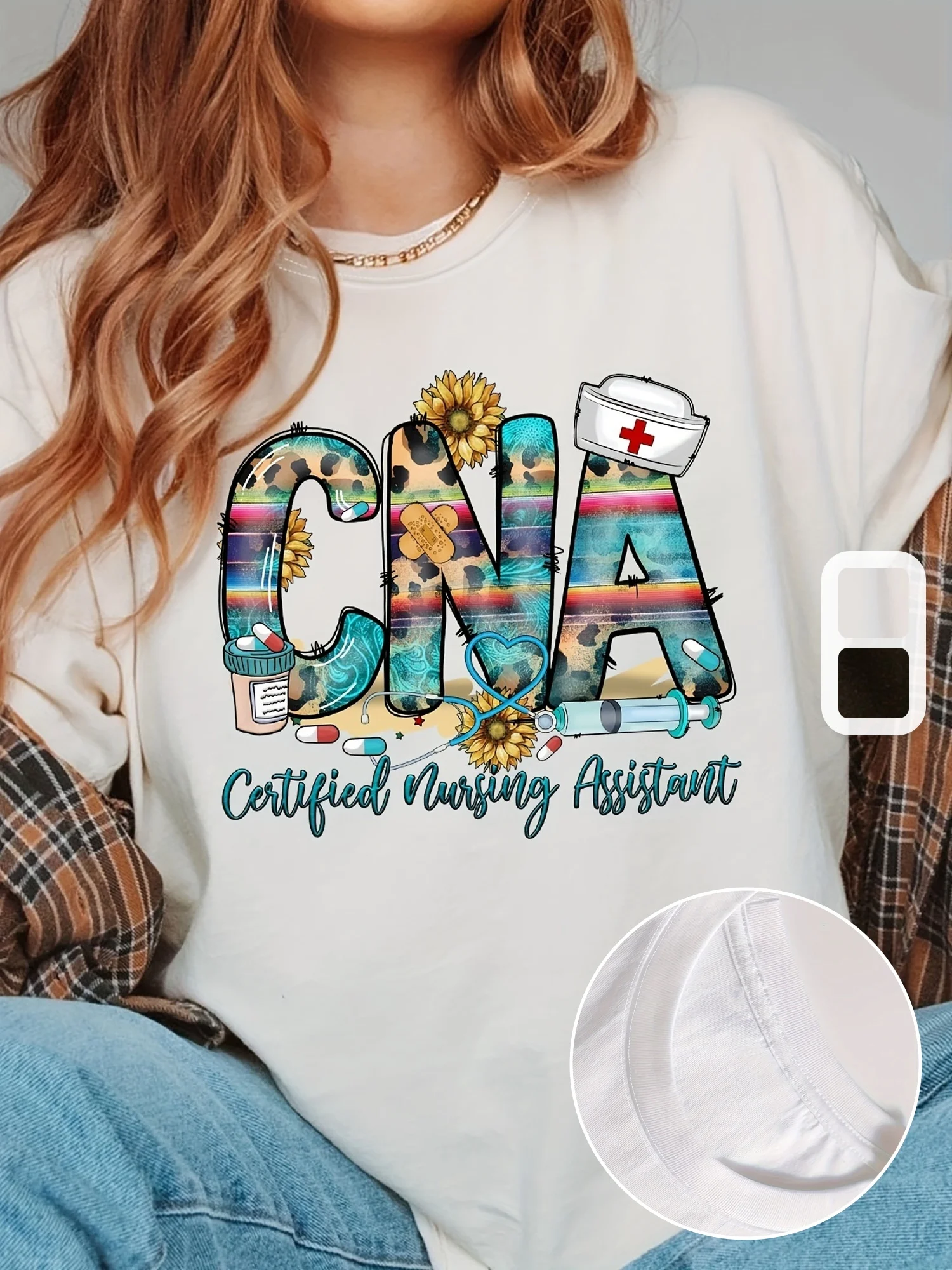 Повседневные топы, женская одежда, футболка с круглым вырезом и принтом медсестры, с короткими рукавами на лето и весну
Повседневные топы, женская одежда, футболка с круглым вырезом и принтом медсестры, с короткими рукавами на лето и весну