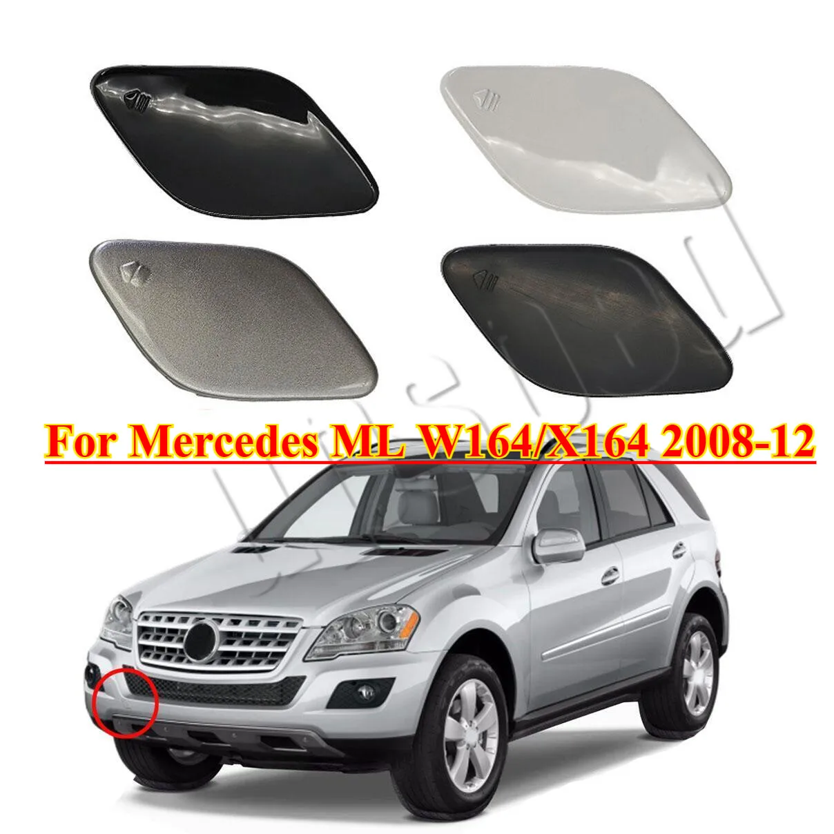 Front Bumper Tow Hook Eye Cover Cap For Mercedes ML W164/X164 2008-12 1648853423
Front Bumper Tow Hook Eye Cover Cap For Mercedes ML W164/X164 2008-12 1648853423