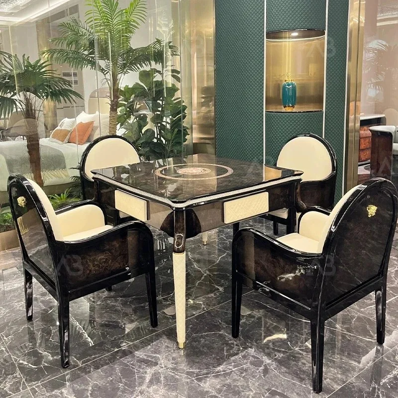 Fully automatic silent mahjong table, light luxury villa post-modern home entertainment dining table shared meal
Fully automatic silent mahjong table, light luxury villa post-modern home entertainment dining table shared meal