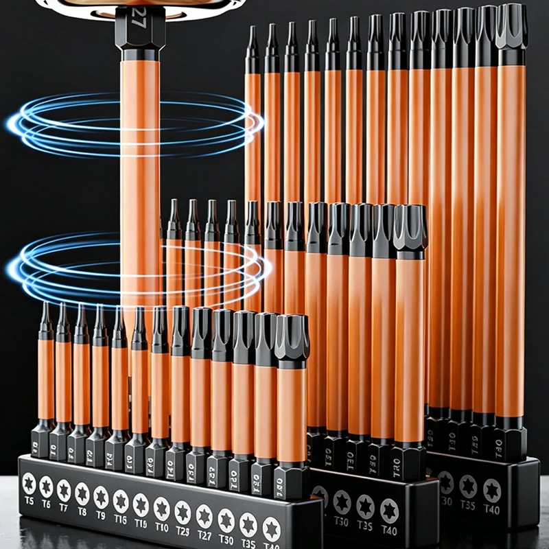 75/100/150mm Magnetic Torx Screwdriver Bits Strong Magnetism S2 Alloy Steel Extension Rod Bit Screw Driver Electric Drilling Set
75/100/150mm Magnetic Torx Screwdriver Bits Strong Magnetism S2 Alloy Steel Extension Rod Bit Screw Driver Electric Drilling Set
