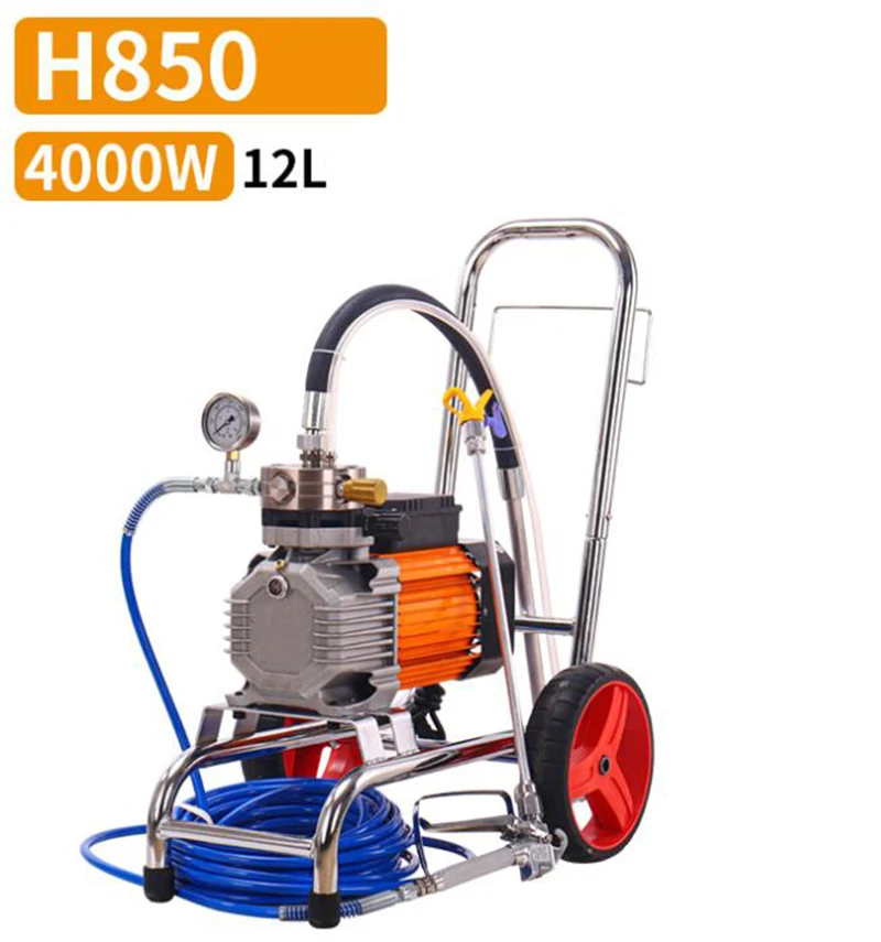 Electric High Pressure Spraying Machine H850/860 Fireproof coating Latex paint Epoxy paint Wall coating Portable Sprayer 4600W
Electric High Pressure Spraying Machine H850/860 Fireproof coating Latex paint Epoxy paint Wall coating Portable Sprayer 4600W