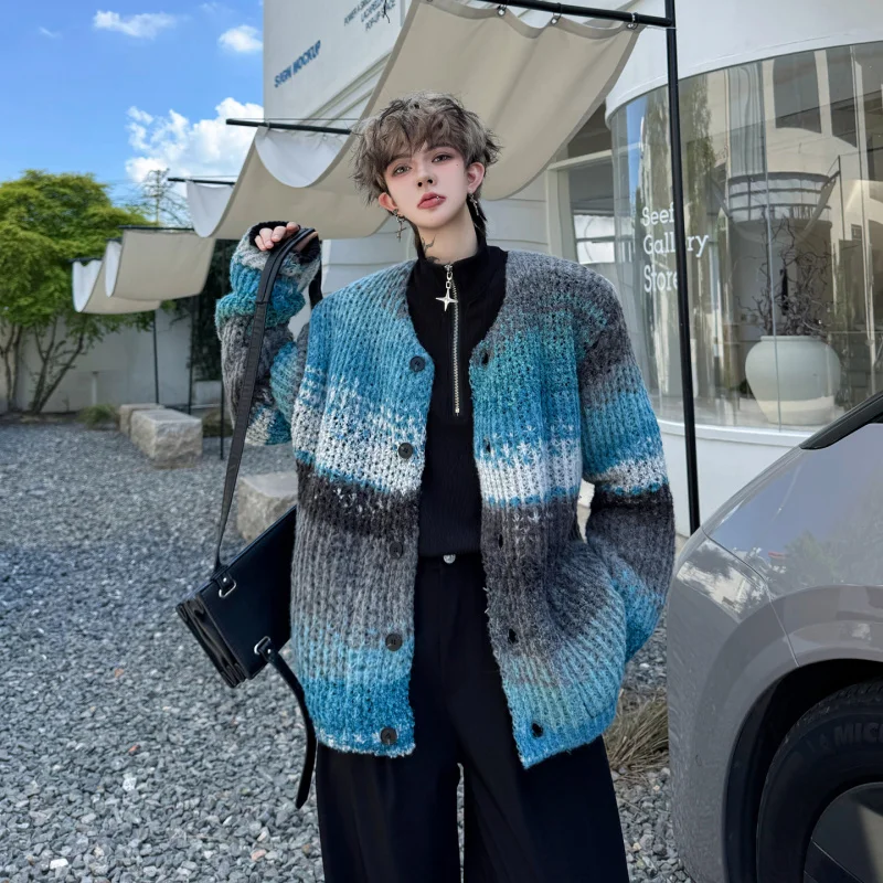 Double-Sided Wear American Retro Color Blo Knit Sweater Cardigan Loose Men's Women's Faion Lazy Sle Winter Outerwear
Double-Sided Wear American Retro Color Blo Knit Sweater Cardigan Loose Men's Women's Faion Lazy Sle Winter Outerwear