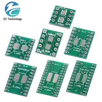 SOP8 SOP10 SOP14 SOP16 20 24 28 56 schalten DIP/SMD zu DIP IC adapter Buchse TSSOP SOIC SSOP PCB Board Converter Platte 0,65mm 1,27mm