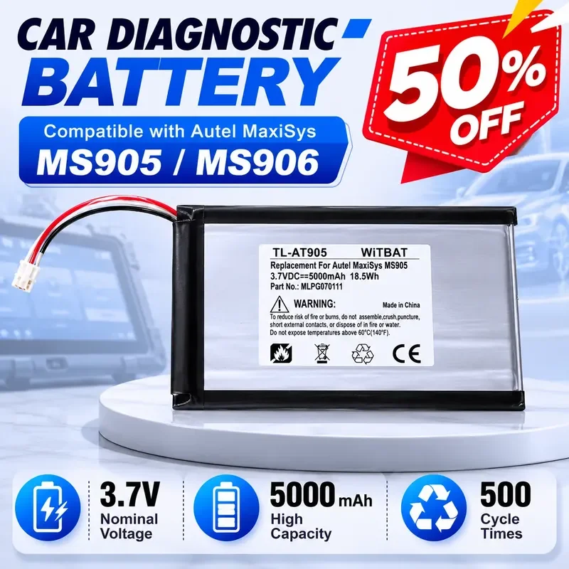 For Daotong MaxiSys MS905 MS906 Automotive Diagnostic Scanner Battery MLP5070111
For Daotong MaxiSys MS905 MS906 Automotive Diagnostic Scanner Battery MLP5070111