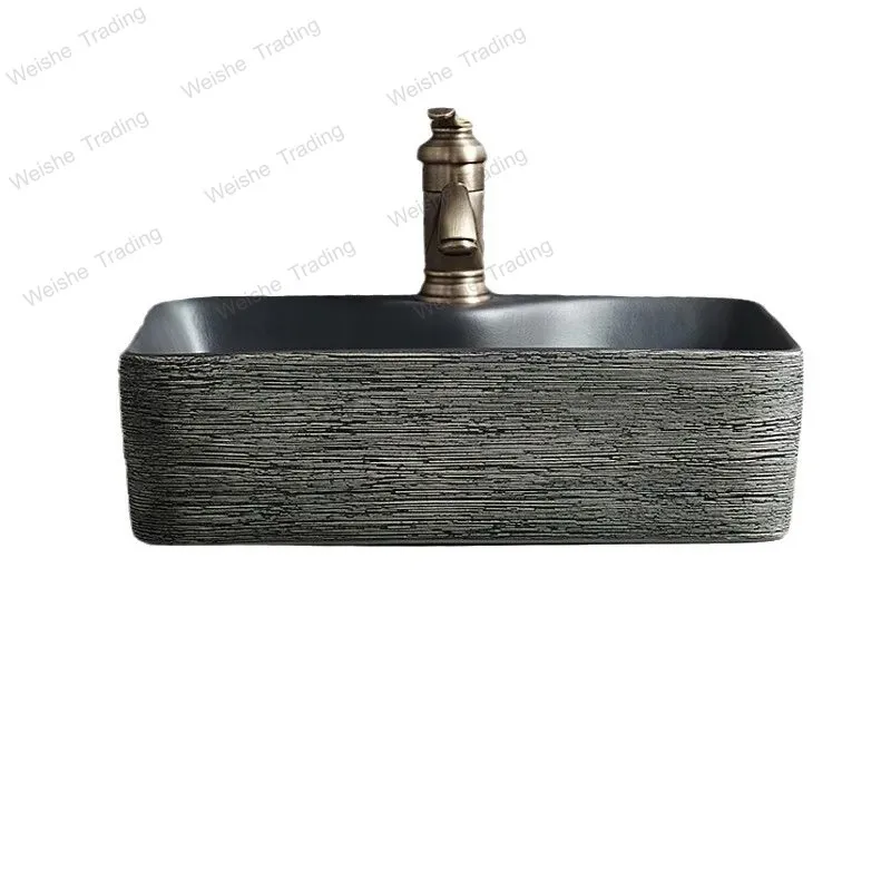Ceramic Vessel Sink - Handcrafted Rustic Black & Sand Art Basin with Anti-Splash Design for Bathroom Vanity Customize
Ceramic Vessel Sink - Handcrafted Rustic Black & Sand Art Basin with Anti-Splash Design for Bathroom Vanity Customize