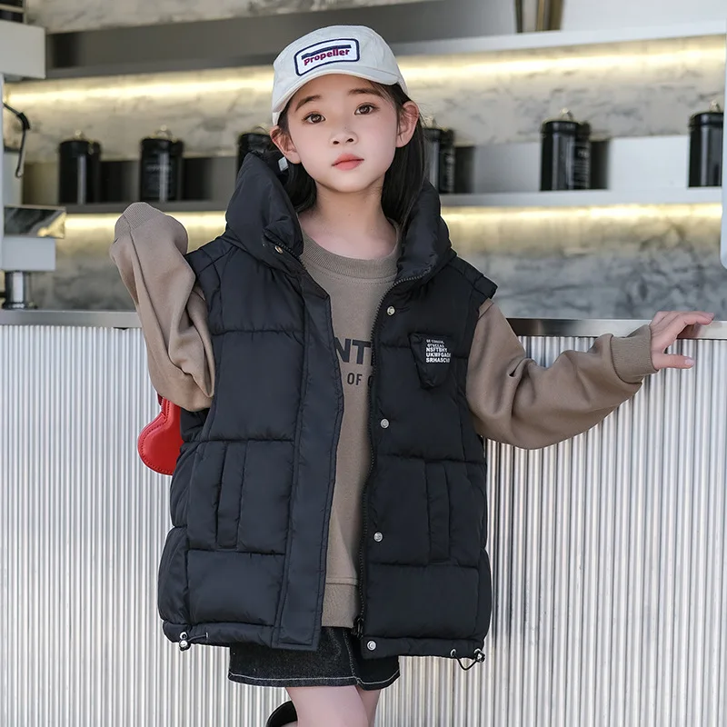 2024 Girls Sleeveless Vest Jacket Youth Coat Solid Color Girls Down Cotton Clothes 5-14 Years Autumn Winter Kids Outerwear TR278
2024 Girls Sleeveless Vest Jacket Youth Coat Solid Color Girls Down Cotton Clothes 5-14 Years Autumn Winter Kids Outerwear TR278
