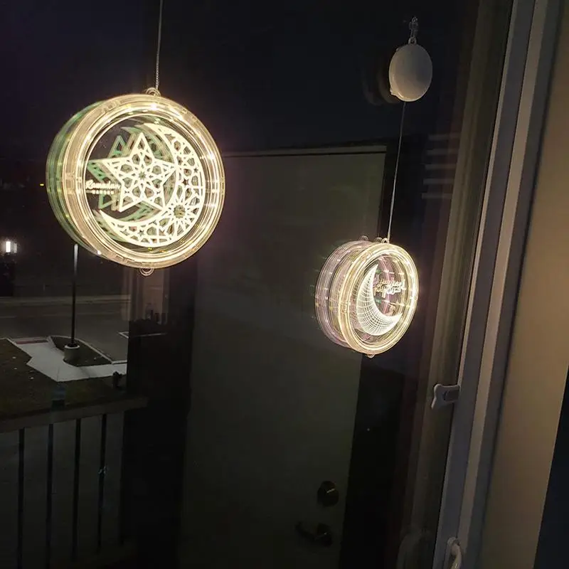 Ramadan Kareem Window Light EID Mubarak Stars Moon LED Pendants Night Light Islamic Muslim Festival Party Home Decoration
Ramadan Kareem Window Light EID Mubarak Stars Moon LED Pendants Night Light Islamic Muslim Festival Party Home Decoration
