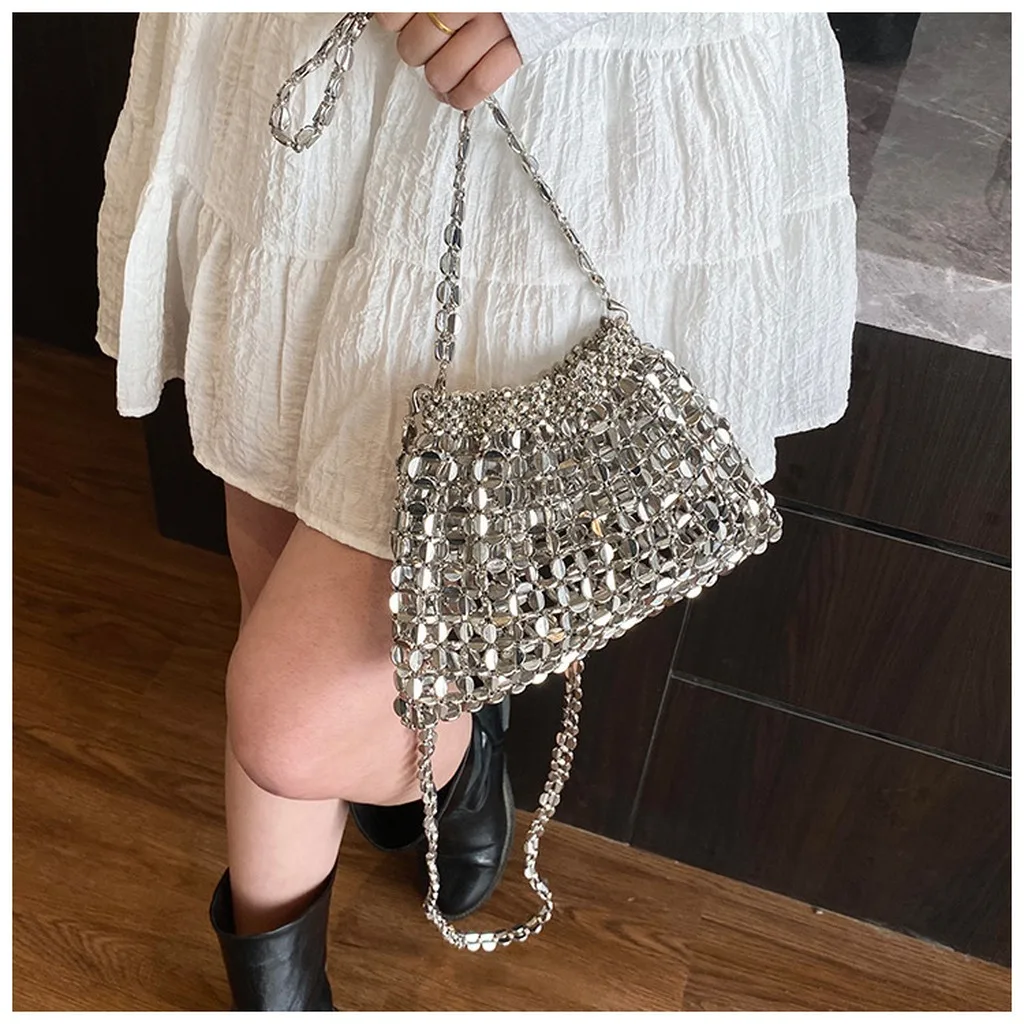 Sequin Evening Banquet Bag Mini Temperament Woven Beaded Crossbody Bag Small Purse Underarm Bag Glitter Shoulder Bag Women 2026
Sequin Evening Banquet Bag Mini Temperament Woven Beaded Crossbody Bag Small Purse Underarm Bag Glitter Shoulder Bag Women 2026