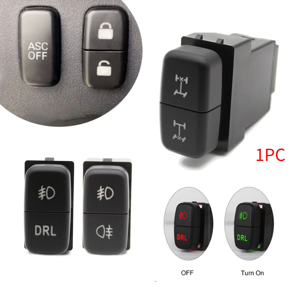 1PC Dual Switch Car DRL Front Rear Fog Light Diff Lock Button Switch For Mitsubishi Lancer EX Pajero V73 V93 V97 Accessories
1PC Dual Switch Car DRL Front Rear Fog Light Diff Lock Button Switch For Mitsubishi Lancer EX Pajero V73 V93 V97 Accessories