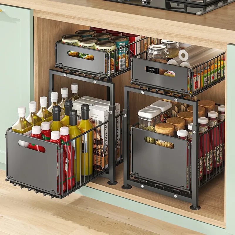 2 Tier Pull Out Cabinet Organizer Adjustable Kitchen Storage Basket Under Sink Organizer Spice Storage Rack Slide Out Drawer
2 Tier Pull Out Cabinet Organizer Adjustable Kitchen Storage Basket Under Sink Organizer Spice Storage Rack Slide Out Drawer