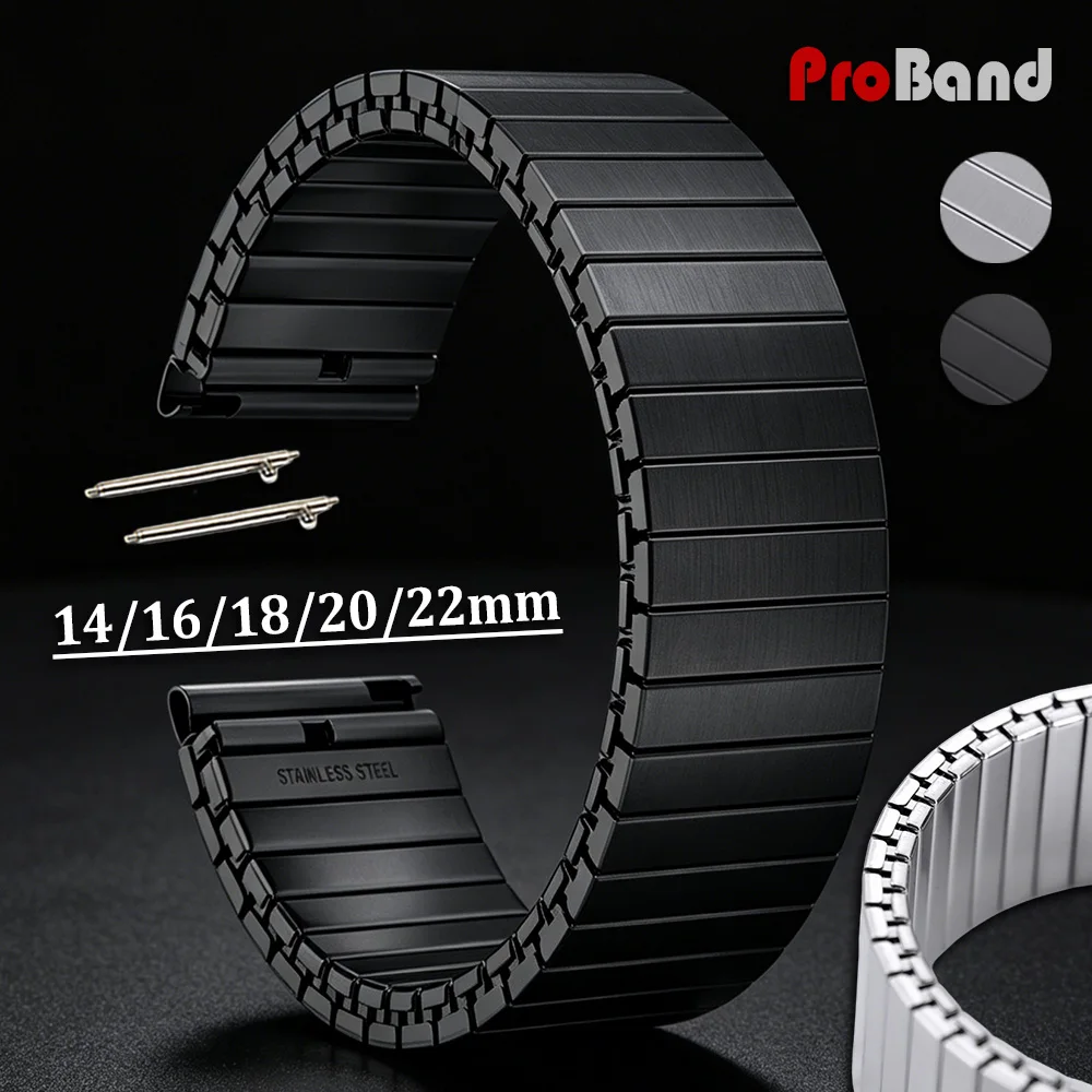 14 16mm 18mm 20mm 22mm Watch Band Qucik Release Stainless Steel Elastic Stretch Straps Bracelet Metal Expansion Strap Wristband
14 16mm 18mm 20mm 22mm Watch Band Qucik Release Stainless Steel Elastic Stretch Straps Bracelet Metal Expansion Strap Wristband