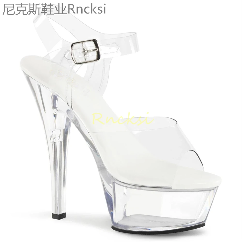 15cm Wear cool high-heeled sandals with thin women's shoes and transparent sandals for women in summer.
15cm Wear cool high-heeled sandals with thin women's shoes and transparent sandals for women in summer.