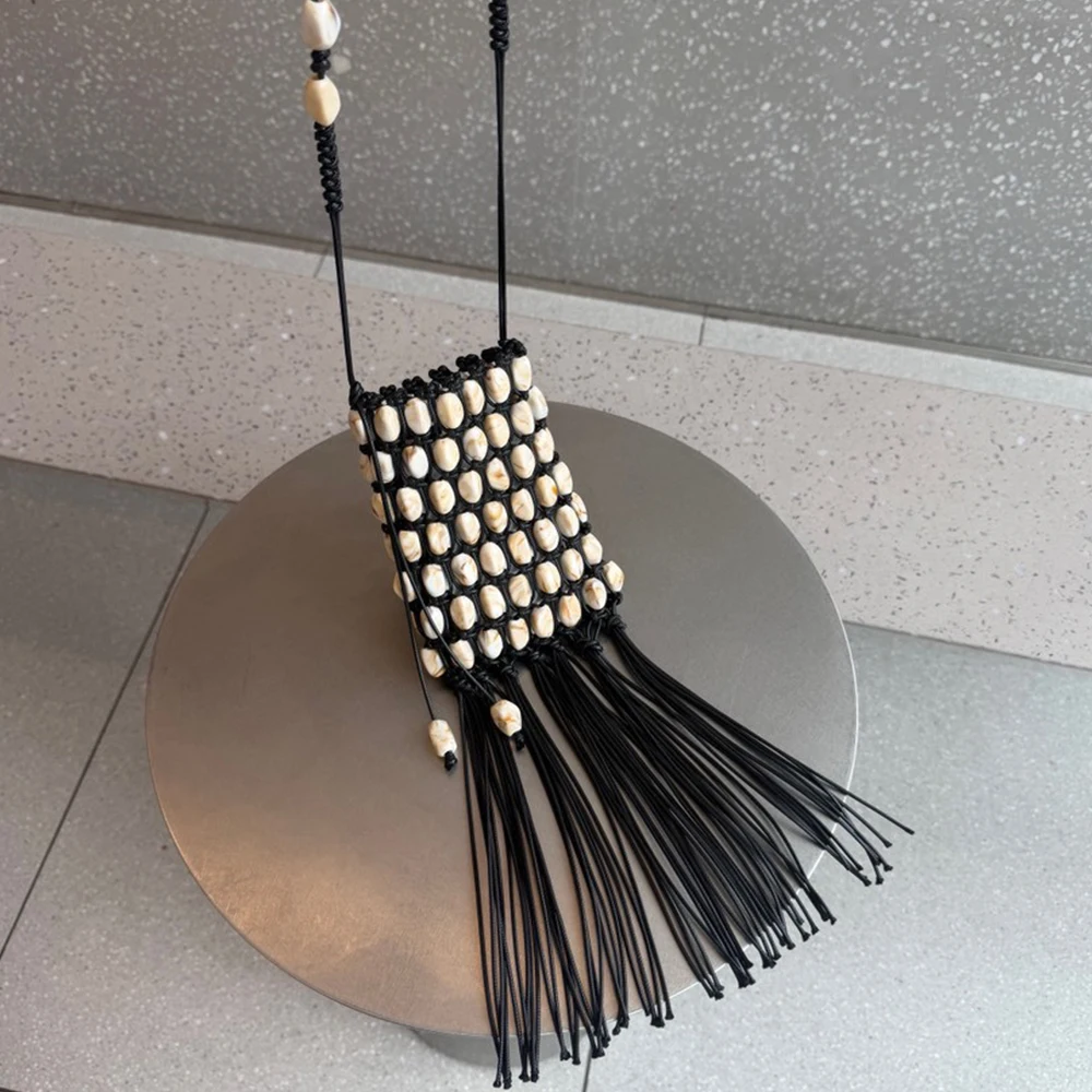 Fashion Stone Beaded Shoulder Bag Bohemian Tassel Crossbody Bags for Women Rope Crochet Beach Bag NEW Handmade Woven Bags Flap
Fashion Stone Beaded Shoulder Bag Bohemian Tassel Crossbody Bags for Women Rope Crochet Beach Bag NEW Handmade Woven Bags Flap
