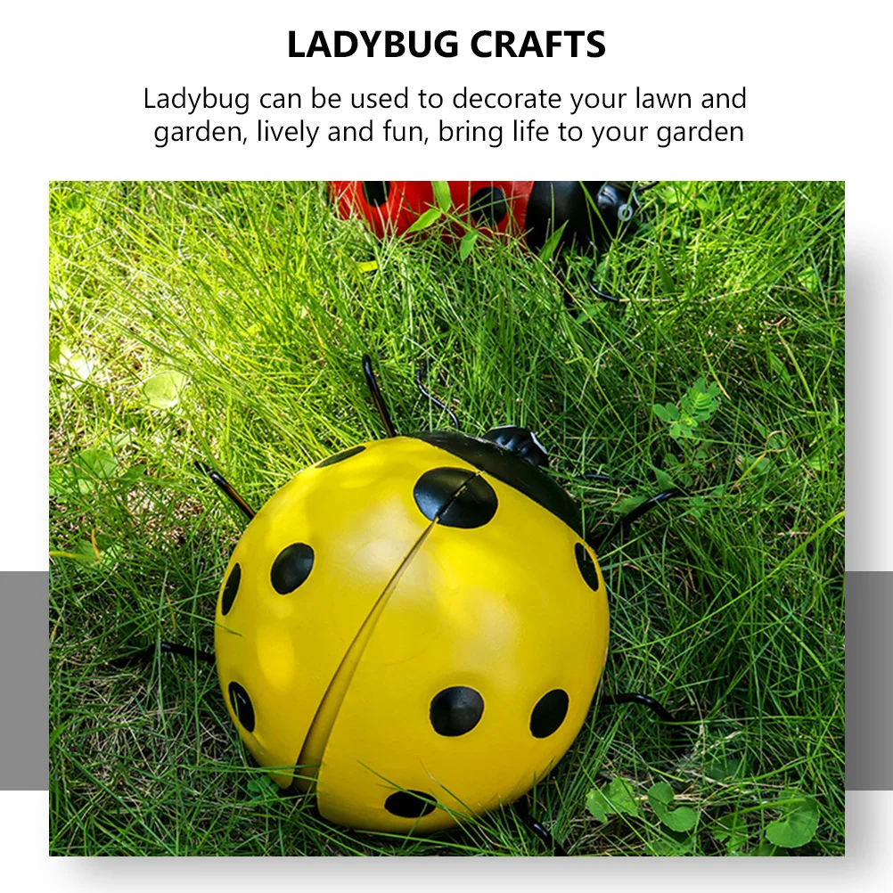 Metal Wall Simulated Ladybug Pendant Outdoor Ornaments Garden Art Iron Hanging Decorations
Metal Wall Simulated Ladybug Pendant Outdoor Ornaments Garden Art Iron Hanging Decorations