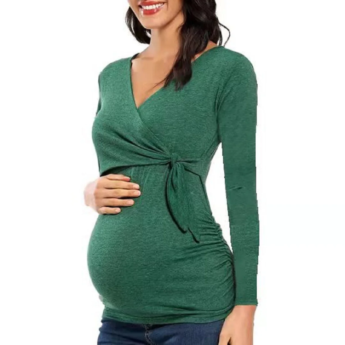 Maternity V-Neck Nursing Blouse Breastfeeding T-Shirt Tops Spring Autumn Pregnant Women Long Sleeve Shirt Pregnancy Clothing
Maternity V-Neck Nursing Blouse Breastfeeding T-Shirt Tops Spring Autumn Pregnant Women Long Sleeve Shirt Pregnancy Clothing
