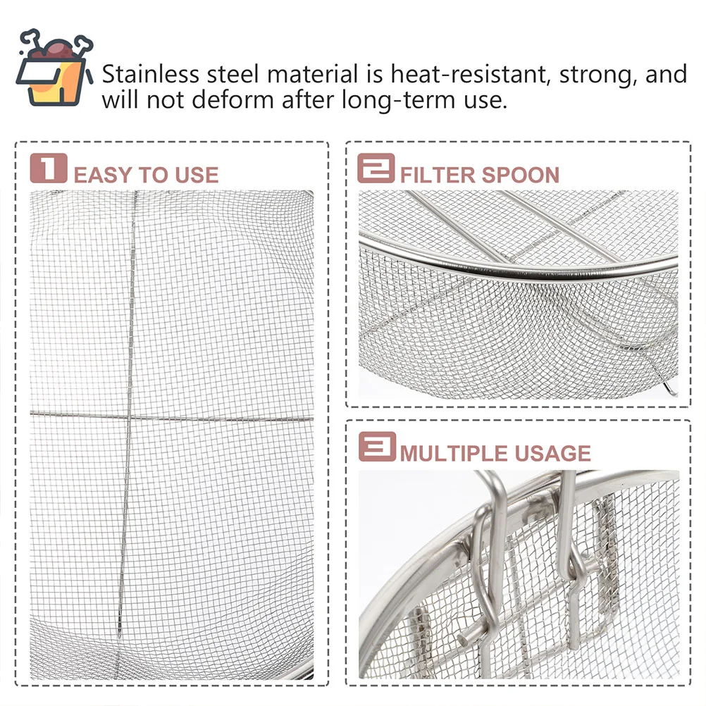 2pcs Stainless Steel Frying Basket Foldable Draining Basket With Handle Heat Resistant Oil Separation Cooking Tool For Home
2pcs Stainless Steel Frying Basket Foldable Draining Basket With Handle Heat Resistant Oil Separation Cooking Tool For Home